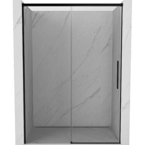 Mexen Rox puertas de ducha correderas de 160 cm, transparentes, negras - 8C2-160-000-70-00