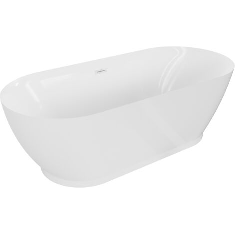 Mexen Roxy ba帽era exenta 180 x 85 cm, blanca, desbordamiento blanco - 51201808500-20