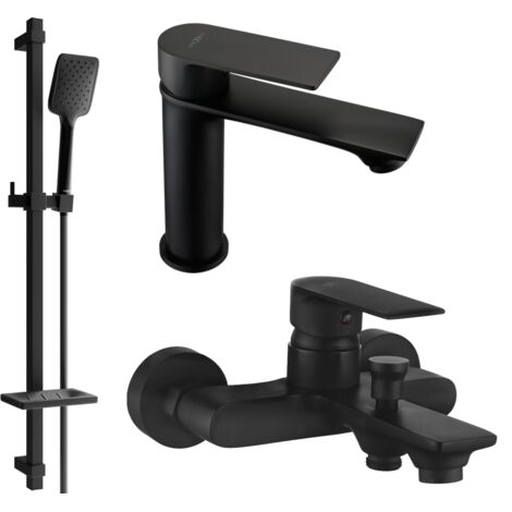 Mexen Royo DQ62 set da bagno, nero - 72203DQ62-70