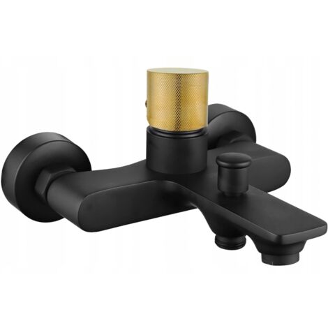 Mexen Royo One robinet de baignoire, noir/doré - 72230-75