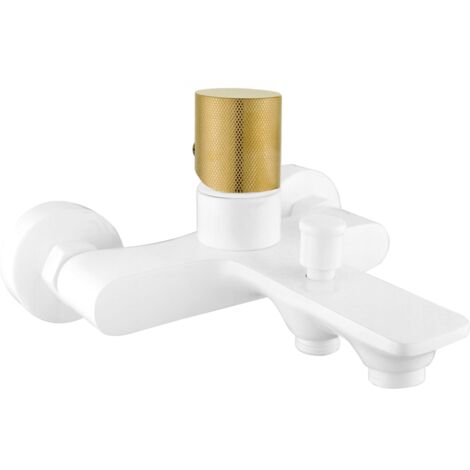 Mexen Royo One robinet de bain, Blanc/Or - 72231-25