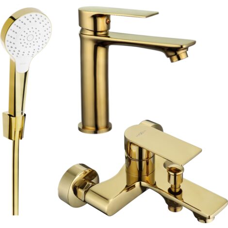 Mexen Royo R05 conjunto de ba帽era, dorado - 72203R05-50