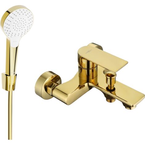 Mexen Royo R05 Wannenbatterie mit Brausegarnitur, Gold - 7223R05-50