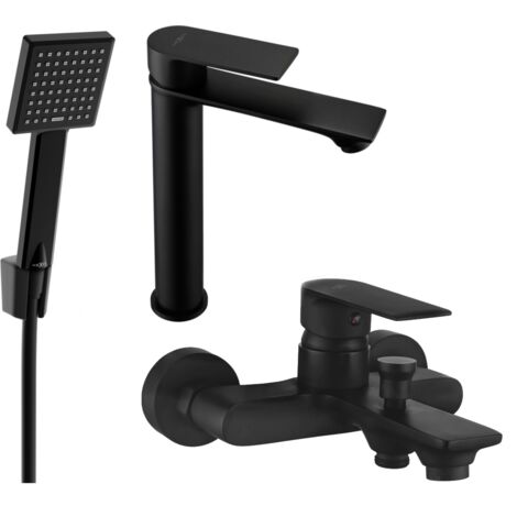 Mexen Royo R45 conjunto de ba帽era, negro - 72213R45-70