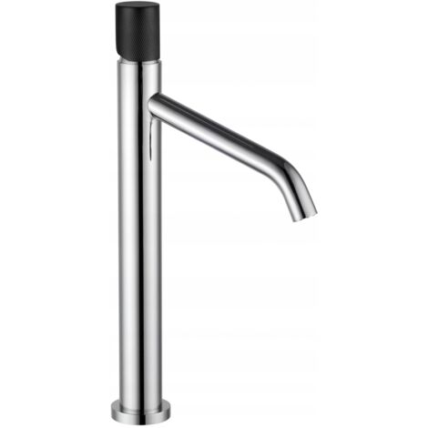 Mexen Rumba hohe Waschtischarmatur, Chrom/Schwarz - 73511-07