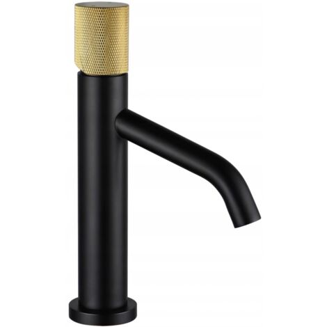 Mexen Rumba One robinet de lavabo, Noir/Or - 73501-75