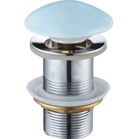 Mexen runder Klick-Klack-Stöpsel, Keramik blau matt  - 79910-49