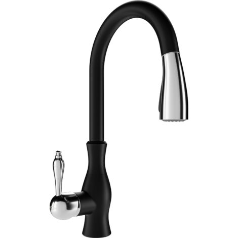 Mexen Savita grifo de cocina, negro - 672601-70