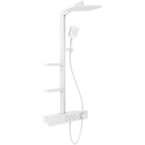 Mexen Saxx set doccia esterno con soffione e miscelatore, bianco - 78102-20
