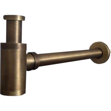 Mexen sif贸n para lavabo redondo, bronce antiguo - 79950-30