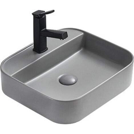 Mexen Sofia lavabo de comptoir 50 x 40 cm, Gris clair mat - 22155061