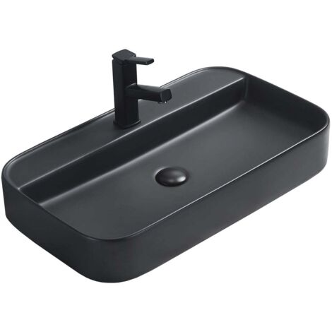Mexen Sofia lavabo de comptoir 70 x 40 cm, Noir mat - 22157085