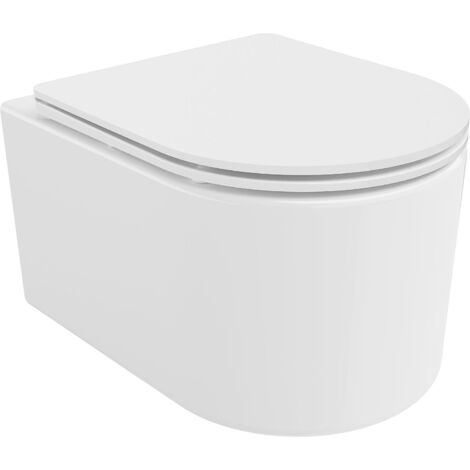 Mexen Sofia WC-Schüssel Randlos mit slim Sitz und Absenk-Automatik, duroplast, Weiß - 30540300