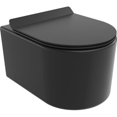 Mexen Sofia WC sospeso Rimless Tornado con sedile a chiusura rallentata slim, duroplast, nero opaco - 30540185T
