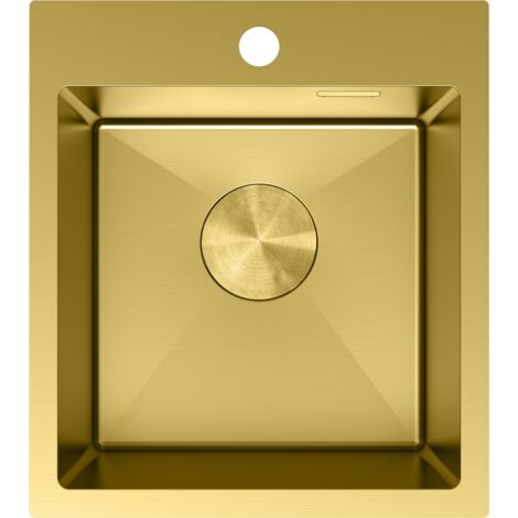 Mexen Solix Edelstahlspüle 1-Becken 400 x 450 mm, gold - 6401401000-55