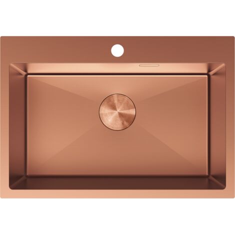 Mexen Solix Edelstahlspüle 1-Becken 650 x 450 mm, Kupfer - 6403651000-65