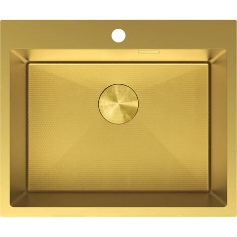 Mexen Solix Edelstahlspüle 1-beckig 600 x 500 mm, gold HC - 6408601000-55HC
