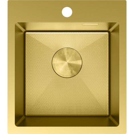 Mexen Solix Einbauspüle, 1 Becken, 400 x 450 mm, gold HC - 6401401000-55HC