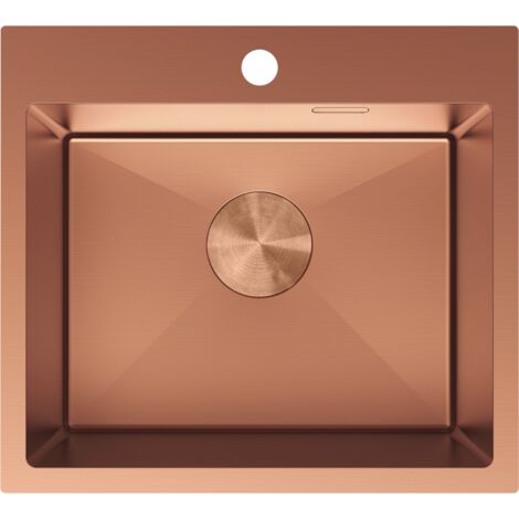 Mexen Solix Einbauspüle aus Edelstahl 1-Becken 500 x 450 mm, Kupfer - 6402501000-65