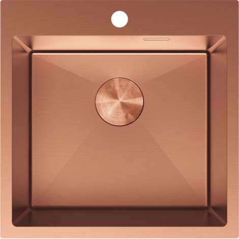 Mexen Solix évier en acier 1 bac 500 x 500 mm, cuivre - 6407501000-65