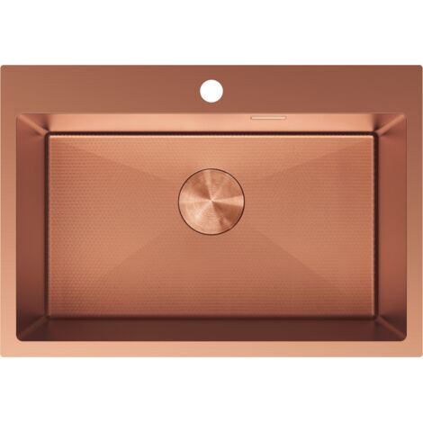 Mexen Solix évier en acier inoxydable 1 bac 650 x 450 mm, cuivre HC - 6403651000-65HC