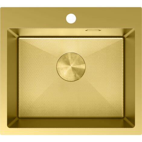 Mexen Solix lavello in acciaio 1-vasca 500 x 450 mm, oro HC - 6402501000-55HC