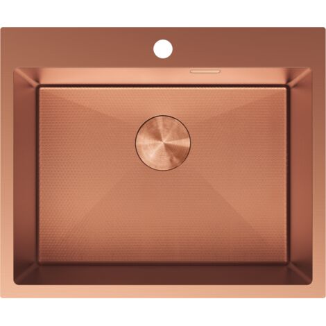 Mexen Solix lavello in acciaio inox 1-vasca 600 x 500 mm, rame HC - 6408601000-65HC