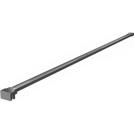 Mexen soporte para mampara de ducha, gris pistola cepillado - 800-01-66