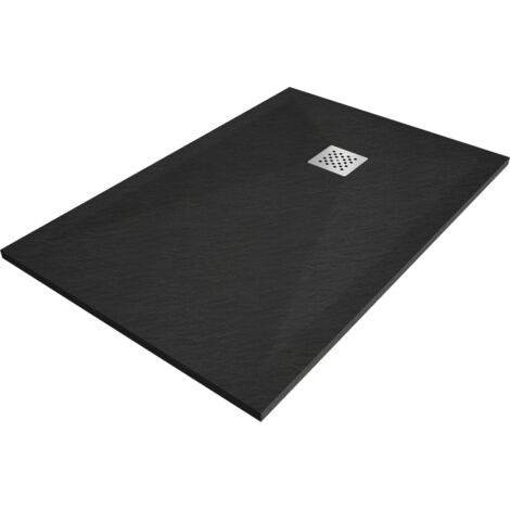 Mexen Stone+ plato de ducha rectangular de composite 100 x 80 cm, negro - 44708010