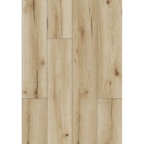 Mexen Sun Valley muestra de paneles de vinilo 1240 x 182 mm SPC 6,5 mm, base IXPE 1,5 mm, 4 V-Fuga, Roble - F1006-S