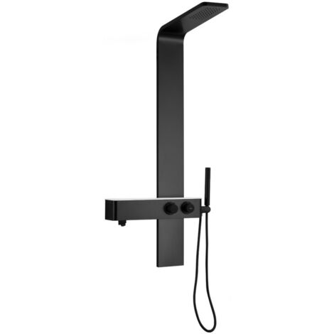 Mexen Sund panel de ducha, negro - 7620-02-70