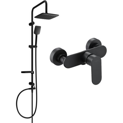 Mexen Sven ensemble de douche extérieure avec pommeau et mitigeur de douche Milo, noir - 71340262-70