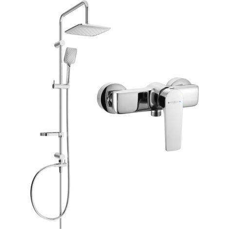 Mexen Sven set doccia esterno con soffione e miscelatore doccia Lynx, cromo - 745940262-00