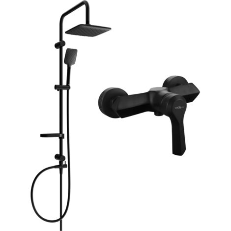 Mexen Sven set doccia esterno con soffione e miscelatore doccia Sabre, nero - 72140262-70