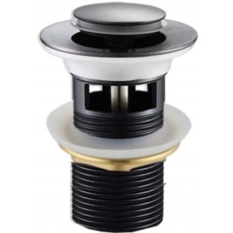 Mexen tap贸n click-clack peque帽o redondo con rebosadero, negro - 79925-70
