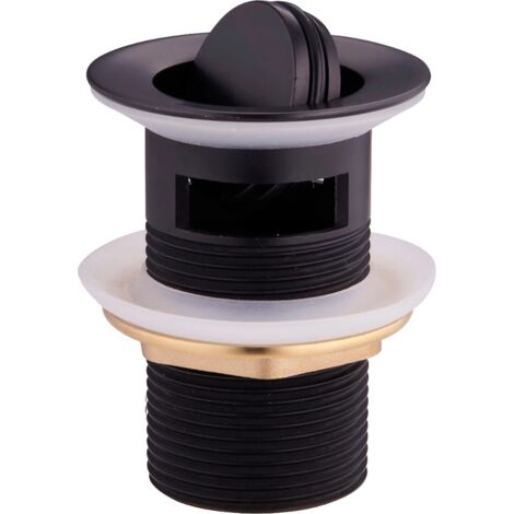 Mexen tappo click-clack rotativo con troppo pieno, nero - 79923-70
