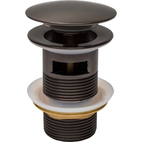 Mexen tappo click-clack rotondo con troppopieno, grafite - 79920-66