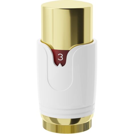 Mexen tête thermostatique pour radiateur, blanc/or - W900-000-25