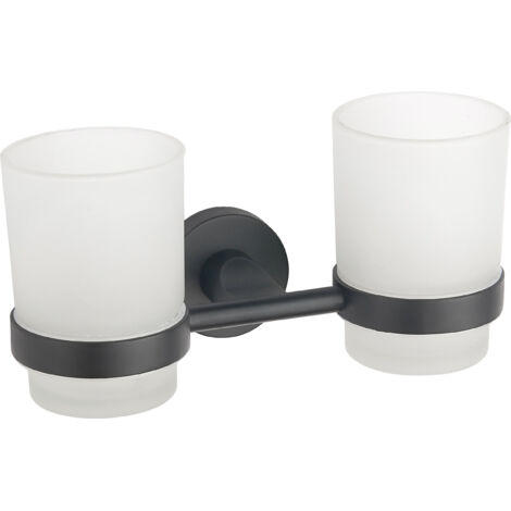 Mexen Tiber portacepillos doble, negro - 7050552-70