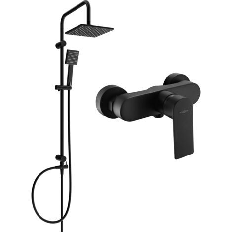 Mexen Tord conjunto de ducha empotrado con rociador y grifo de ducha Royo, negro - 72240200-70
