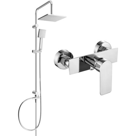 Mexen Tord conjunto de ducha exterior con rociador y grifo de ducha Alexa, cromo - 71240200-00
