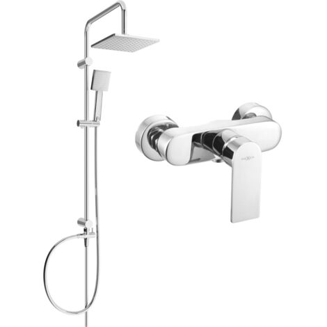 Mexen Tord set doccia esterno con soffione e miscelatore doccia Royo, cromo - 72240200-00
