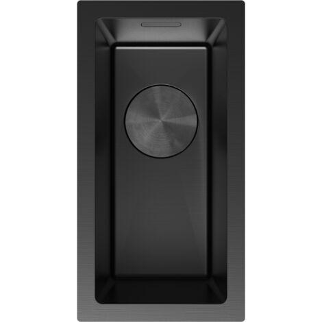 Mexen Trixo fregadero de acero inoxidable de 1 compartimento 230 x 440 mm, negro - 6411221000-70