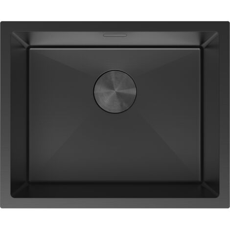Mexen Trixo lavello in acciaio a 1 vasca 540 x 440 mm, nero - 6414541000-70