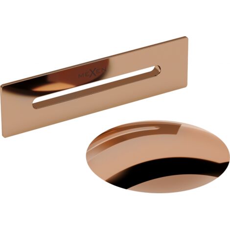 Mexen Uni desag眉e con desbordamiento para ba帽era exenta, oro rosa - 5100-60