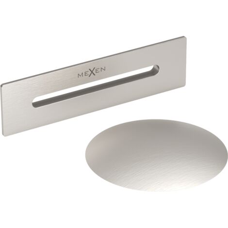 Mexen Uni tappo con troppopieno per vasca da bagno indipendente, nichel spazzolato - 5100-97