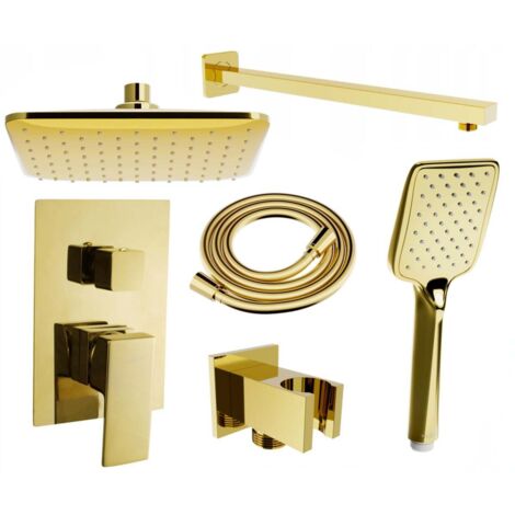 Mexen Uno DR62 conjunto de ducha empotrado, dorado - 71435DR62-50