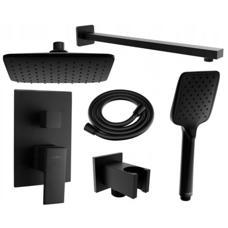 Mexen Uno DR62 conjunto de ducha empotrado, negro - 71435DR62-70