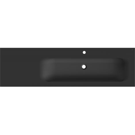 Mexen Vela Einlasswaschbecken rechts 161 x 46,5 cm, schwarz matt - 25231671P