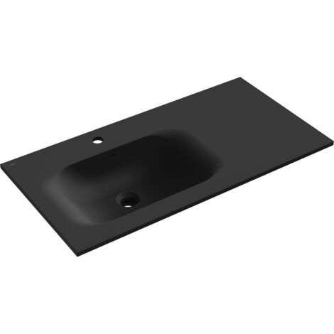 Mexen Vela lavabo da incasso a sinistra 91 x 46,5 cm, nero opaco - 25239071L